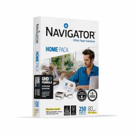 Papel fotocopiadora navigator home pack din a4 80 gramos paquete de 250 hojas