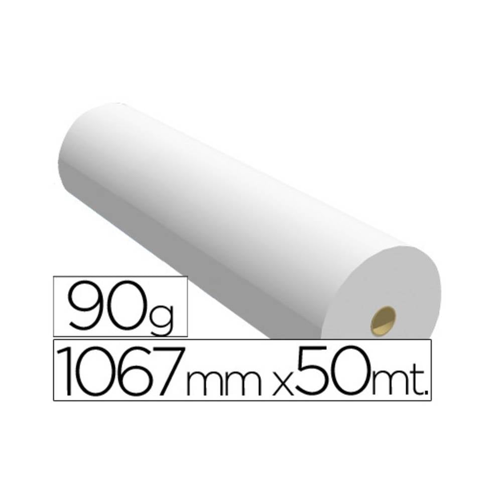 Papel reprografia para plotter 1067mmx50mt 90gr impresion ink-jet