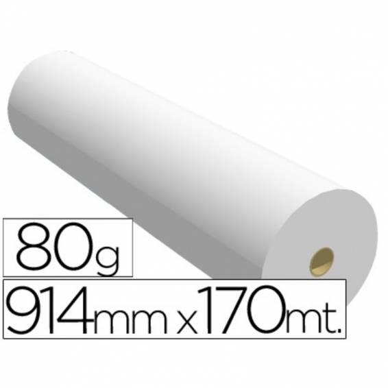 Papel reprografia ppc para plotter 914x170mt 80gr