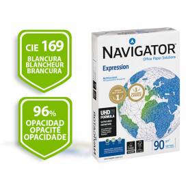 Papel fotocopiadora navigator din a4 90 gramos paquete de 500 hojas