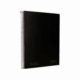 Cuaderno espiral navigator a4 micro tapa forrada 120h 80gr horizontal 5 bandas 4 taladros color negro