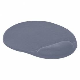 Alfombrilla para raton q-connect con reposamuñecas ergonomica de gel gris oscuro 262x225x25 mm