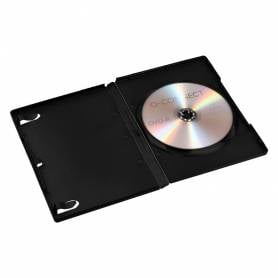 Caja dvd q-connect -con interior negro -pack de 5 unidades