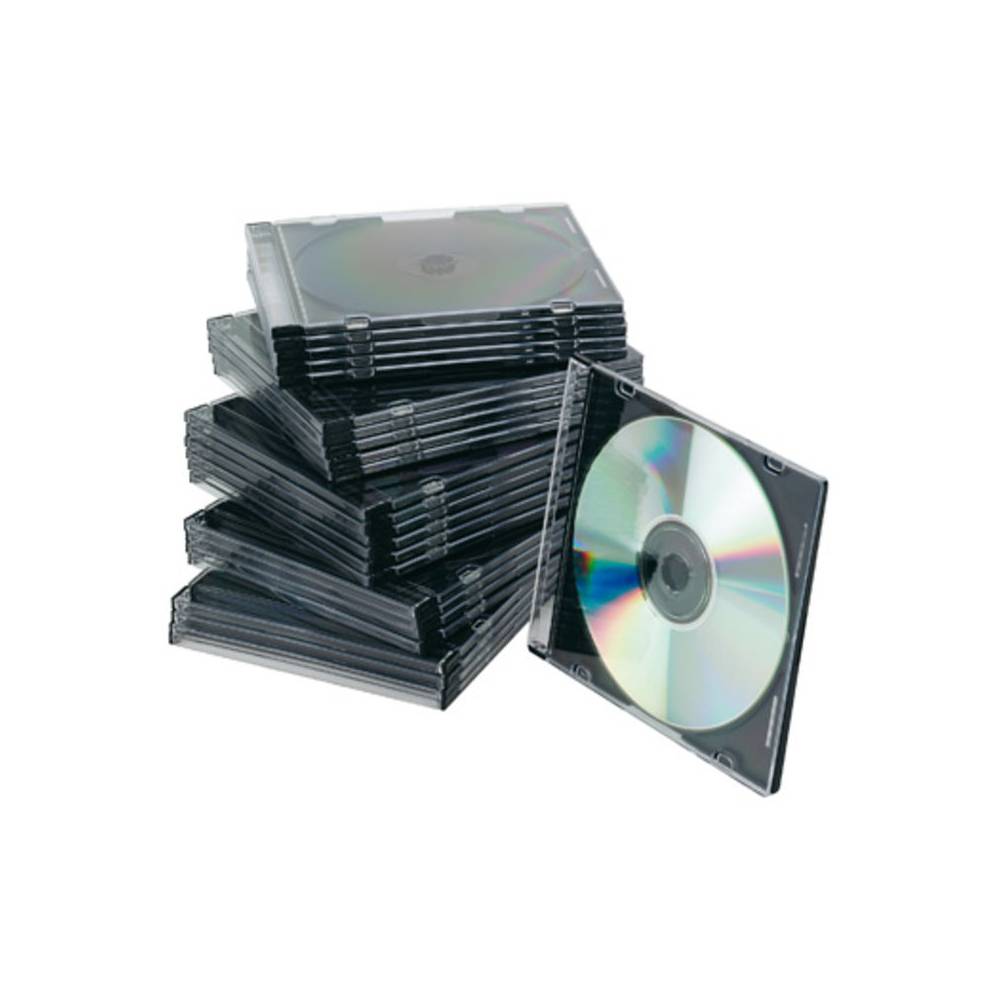 Caja de cd q-connect slim -con interior negro -pack de 25 unidades