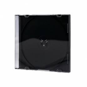 Caja de cd q-connect slim -con interior negro -pack de 25 unidades