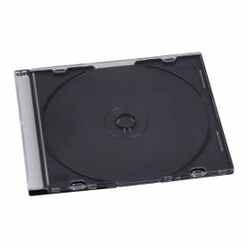 Caja de cd q-connect slim -con interior negro -pack de 25 unidades