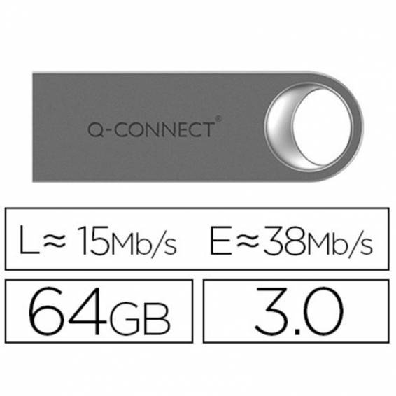 Memoria usb q-connect flash premium 64 gb 3.0