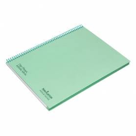 Cuaderno espiral navigator a4 micro tapa forrada 80h 80gr horizontal 1 banda color menta