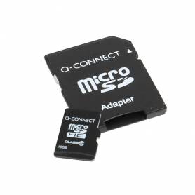 Memoria sd micro q-connect flash 16 gb clase 6 con adaptador