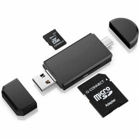 Memoria sd micro q-connect flash 64 gb clase 10 con adaptador