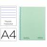 Cuaderno espiral navigator a4 tapa dura 80h 80gr horizontal con margen menta - NA39