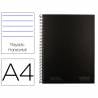 Cuaderno espiral navigator a4 tapa dura 80h 80gr horizontal con margen negro - NA41