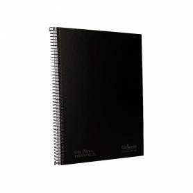 Cuaderno espiral navigator a4 tapa dura 80h 80gr horizontal con margen negro