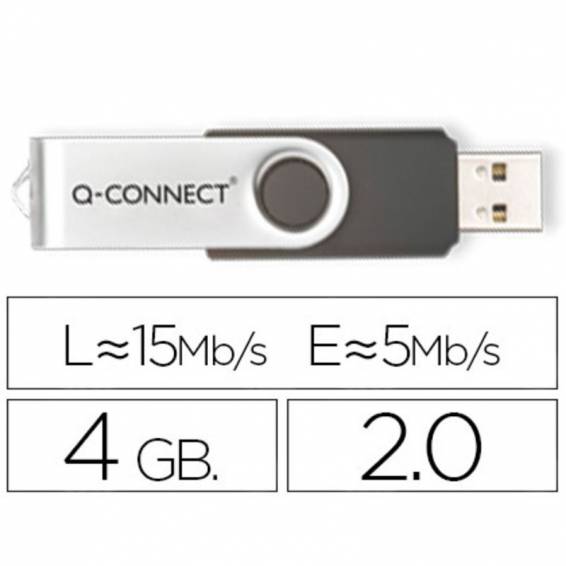 Memoria usb q-connect flash 4 gb 2.0