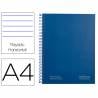 Cuaderno espiral navigator a4 tapa dura 80h 80gr horizontal con margen azul marino - NA43