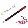 Boligrafo q-connect retractil con grip 0,7 mm color rojo - KF00671