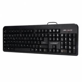 Teclado q-connect negro con cable 1,5 m compatible windows