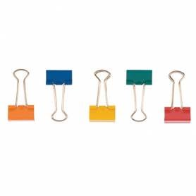 Pinza metalica q-connect reversible n.3 32 mm caja de 10 unidades colores surtidos