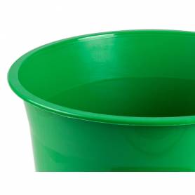 Papelera plastico q-connect verde opaco 13 litros 275x285 mm