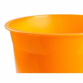 Papelera plastico q-connect naranja translucido 13 litros 275x285 mm