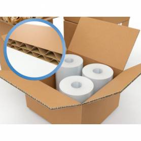 Caja para embalar q-connect usos varios carton doble canal marron 172x217x110 mm