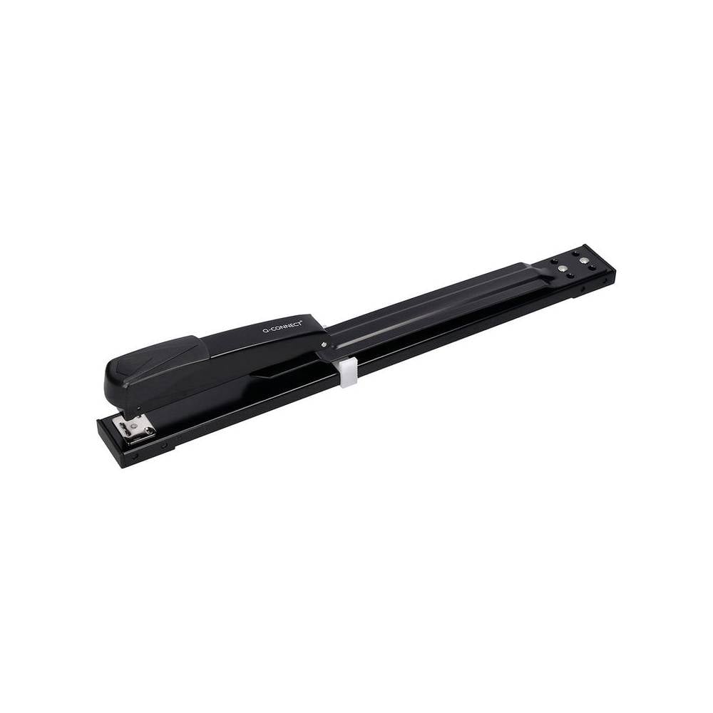 Grapadora q-connect kf02292 metalica brazo largo capacidad 20 hojas usa grapas 24/6 y 26/6 color negro