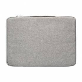 Funda para portatil q-connect 13,3/ con asa 1 bolsillo exterior con cremallera color gris 350x250x25 mm