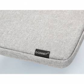 Funda para portatil q-connect 13,3/ con asa 1 bolsillo exterior con cremallera color gris 350x250x25 mm