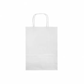 Bolsa papel q-connect celulosa blanco s con asa retorcida 240x320x10 mm