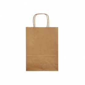 Bolsa papel q-connect celulosa natural liso l con asa retorcida 320x400x14 mm