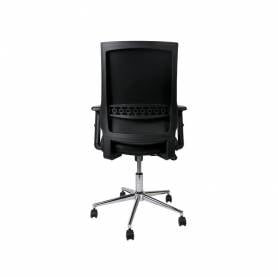 Silla giratoria q-connect respaldo medio de similpiel regulable en altura 980+100x630x625 mm color negro