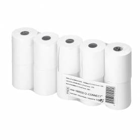 Rollo sumadora termico q-connect 57 mm ancho x 47mm diametro para tpv sin bisfenol a papel de 70 g/m2