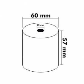 Rollo sumadora termico q-connect 57 mm ancho x 60 mm diametro sin bisfenol a papel de 70 g/m2