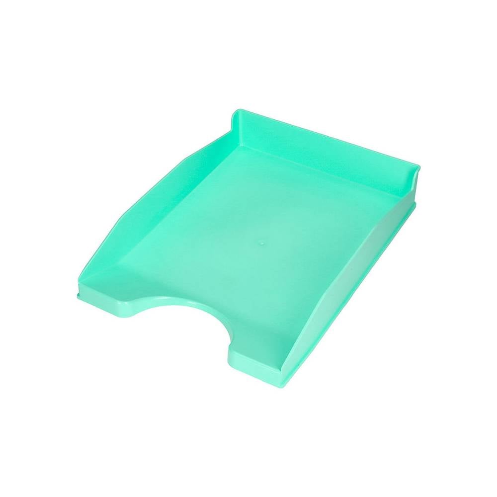 Bandeja sobremesa plastico q-connect verde menta opaco 240x70x340mm