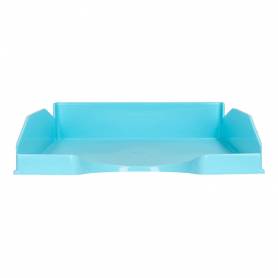 Bandeja sobremesa plastico q-connect celeste opaco 240x70x340mm