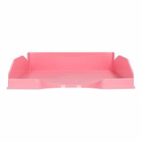 Bandeja sobremesa plastico q-connect rosa pastel opaco 240x70x340mm