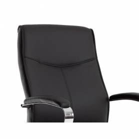 Silla q-connect escritorio mod ena simil piel base metalica alt max 1050 anc 630 prof 650 color negro