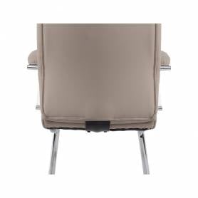 Silla q-connect escritorio mod ena simil piel base metalica alt max 1050 anc 630 prof 650 color gris