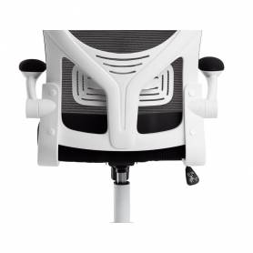 Silla q-connect ergonomica pal ermo malla base nylon alt max 1300 anc 610 prof 600 ruedas premium color blanco negro