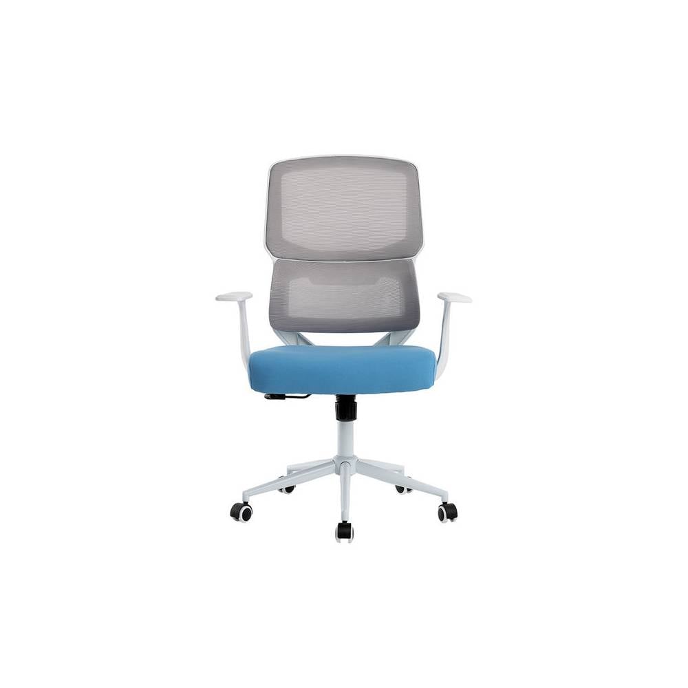 Silla q-connect oficina lucca malla base metalica alt max 1090 anc 700 prof 650 ruedas premium color blanco gris azul