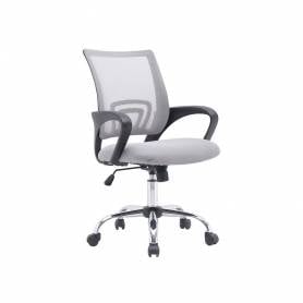 Silla q-connect oficina siena malla base metalica alt max 1000 anc 560 prof 570 ruedas premium color blanco gris