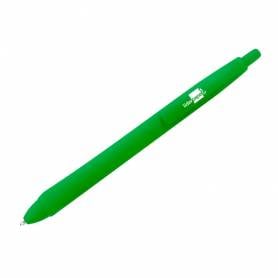 Boligrafo liderpapel gummy touch retractil 1,0 mm tinta verde