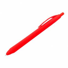 Boligrafo liderpapel gummy touch retractil 1,0 mm tinta roja