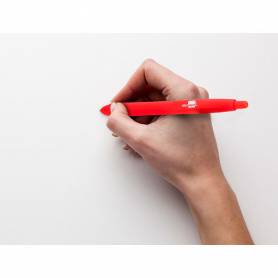 Boligrafo liderpapel gummy touch retractil 1,0 mm tinta roja