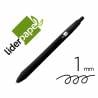 Boligrafo liderpapel gummy touch retractil 1,0 mm tinta negra - BO08