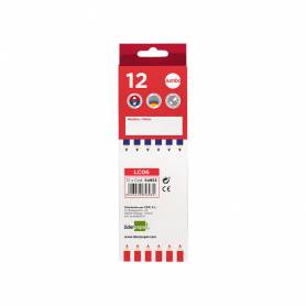 Lapices bicolor liderpapel jumbo rojo/azul