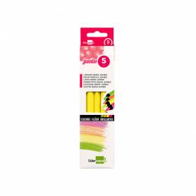 Lapices fluorescente liderpapel jumbo neon amarillo