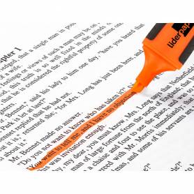 Rotulador liderpapel mini fluorescente naranja