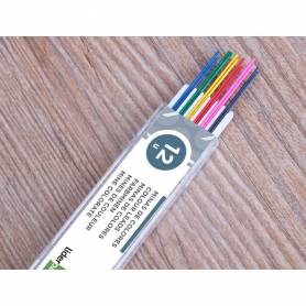 Minas liderpapel colores surtidos 0,5 mm estuche de 12 minas