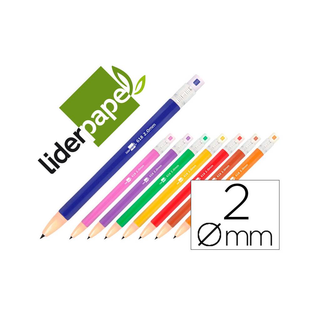 Portaminas liderpapel 2 mm colores surtidos